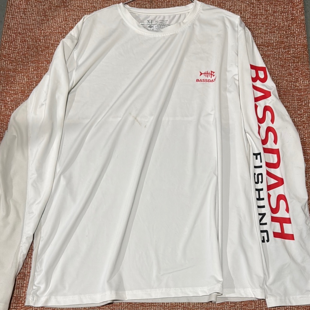 Bassdash White Long Sleeve Fishing Shirt